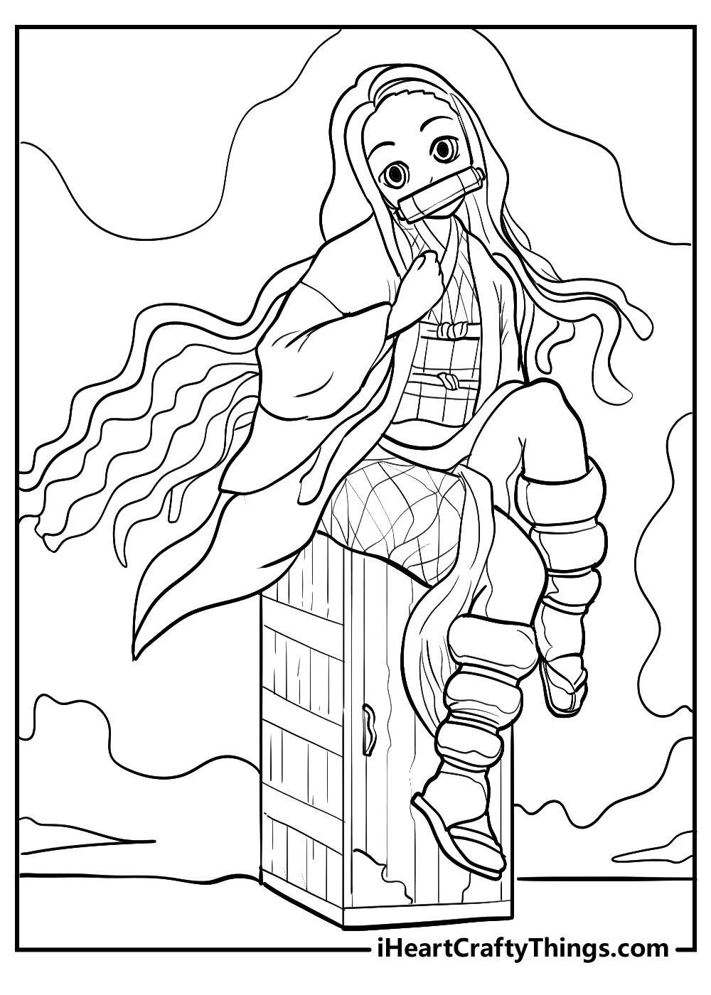 Printable nezuko coloring pages updated