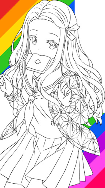 About anime coloring book nezuko google play version