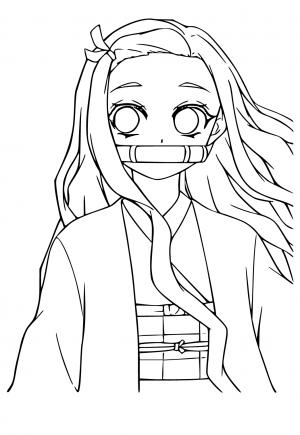 Free printable nezuko coloring pages for adults and kids