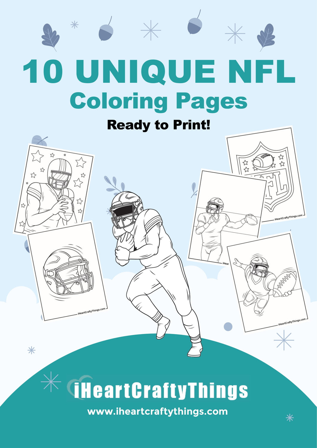 Cool nfl coloring pages â i heart crafty things