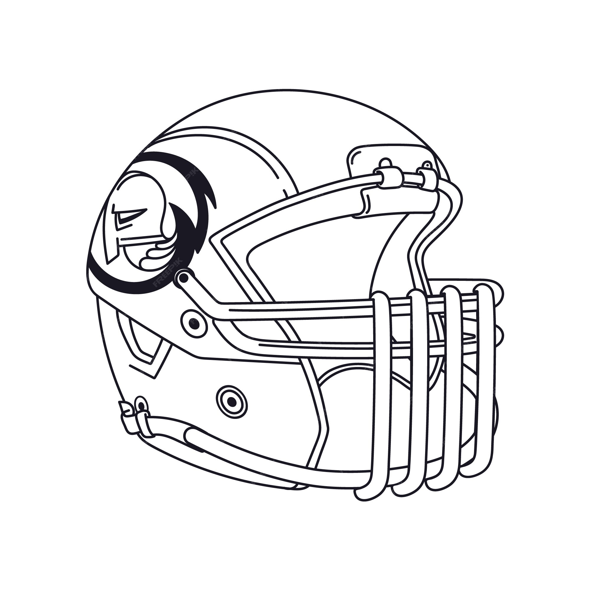 Premium vector hand drawn american football illustration
