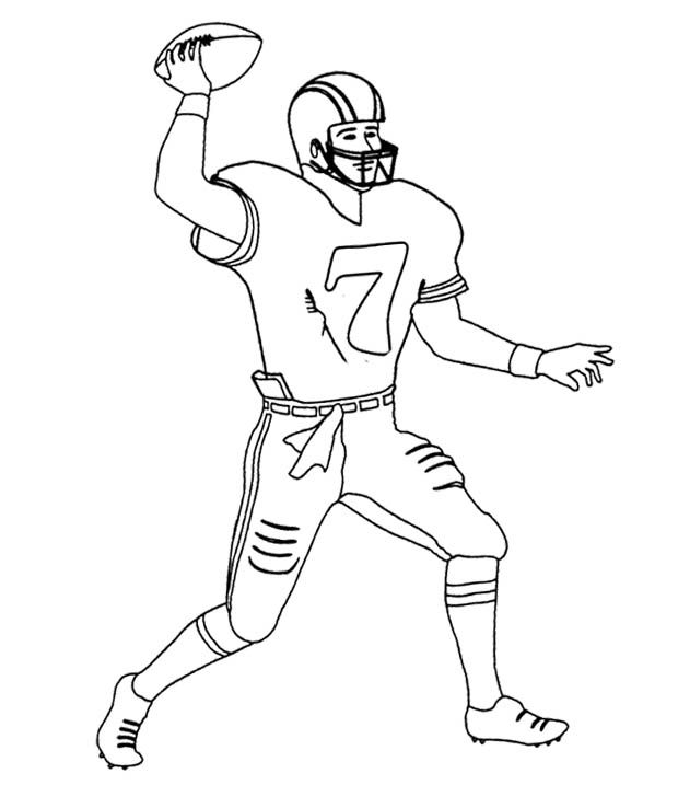 Nfl football player number coloring page football coloring pages sports coloring pages football players