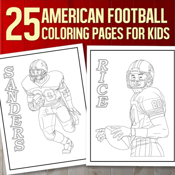 Best value football fans coloring book instant download sports coloring pages perfect gift for ultimate nfl fans football players
