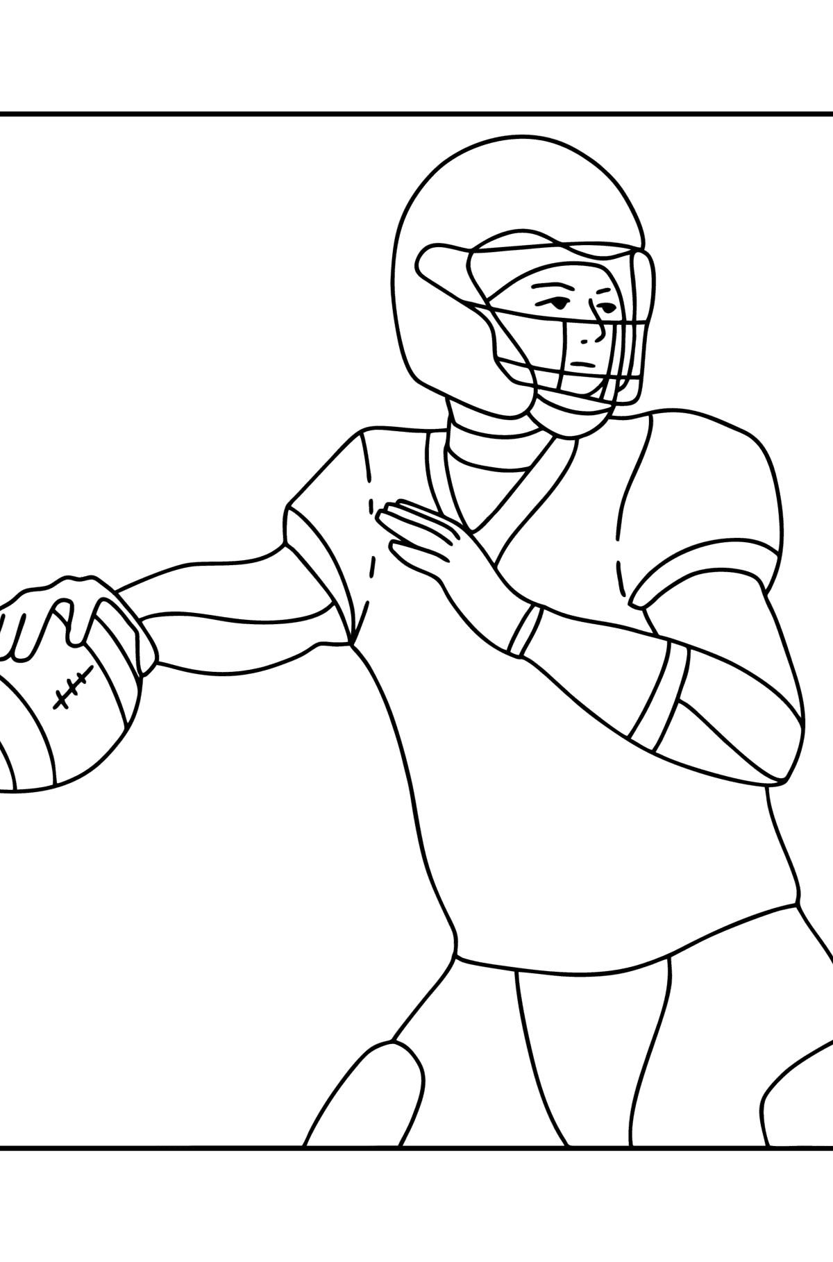 Nfl football player in the game ñoloring page â online