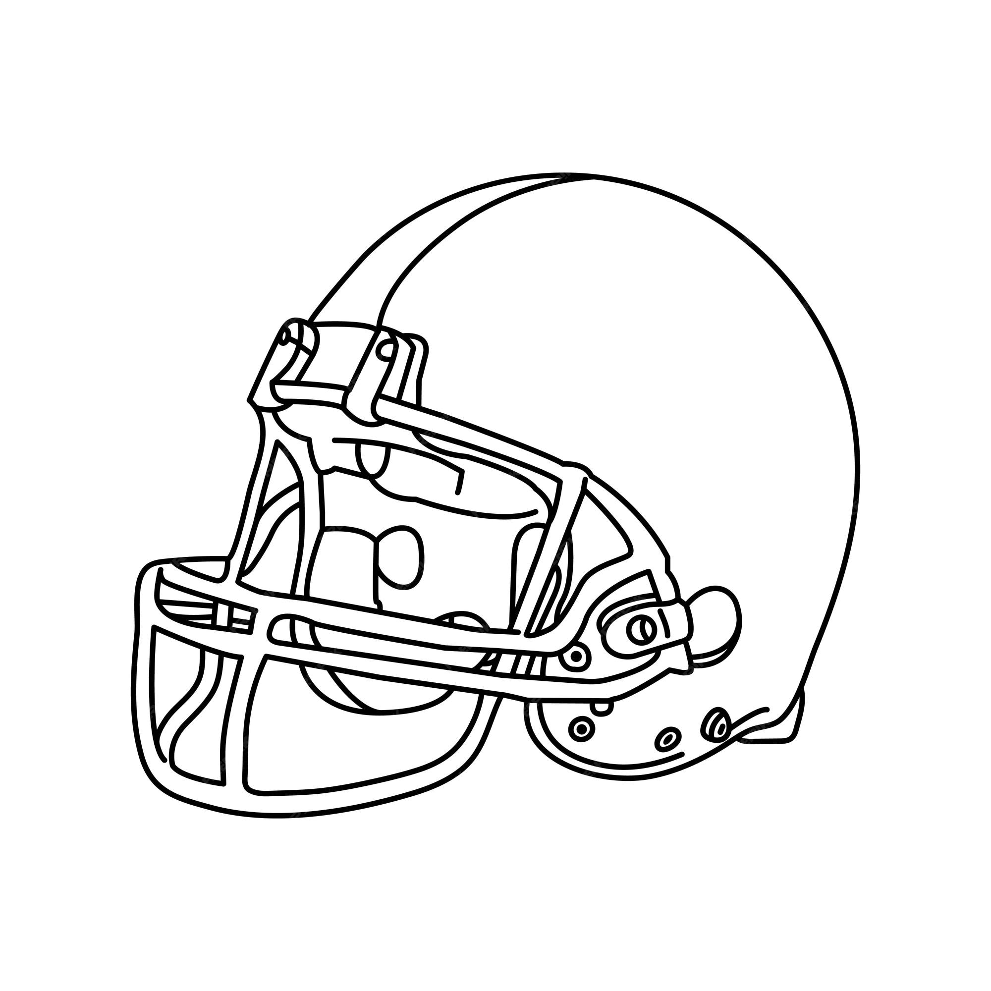 Premium vector rugby helmet coloring element