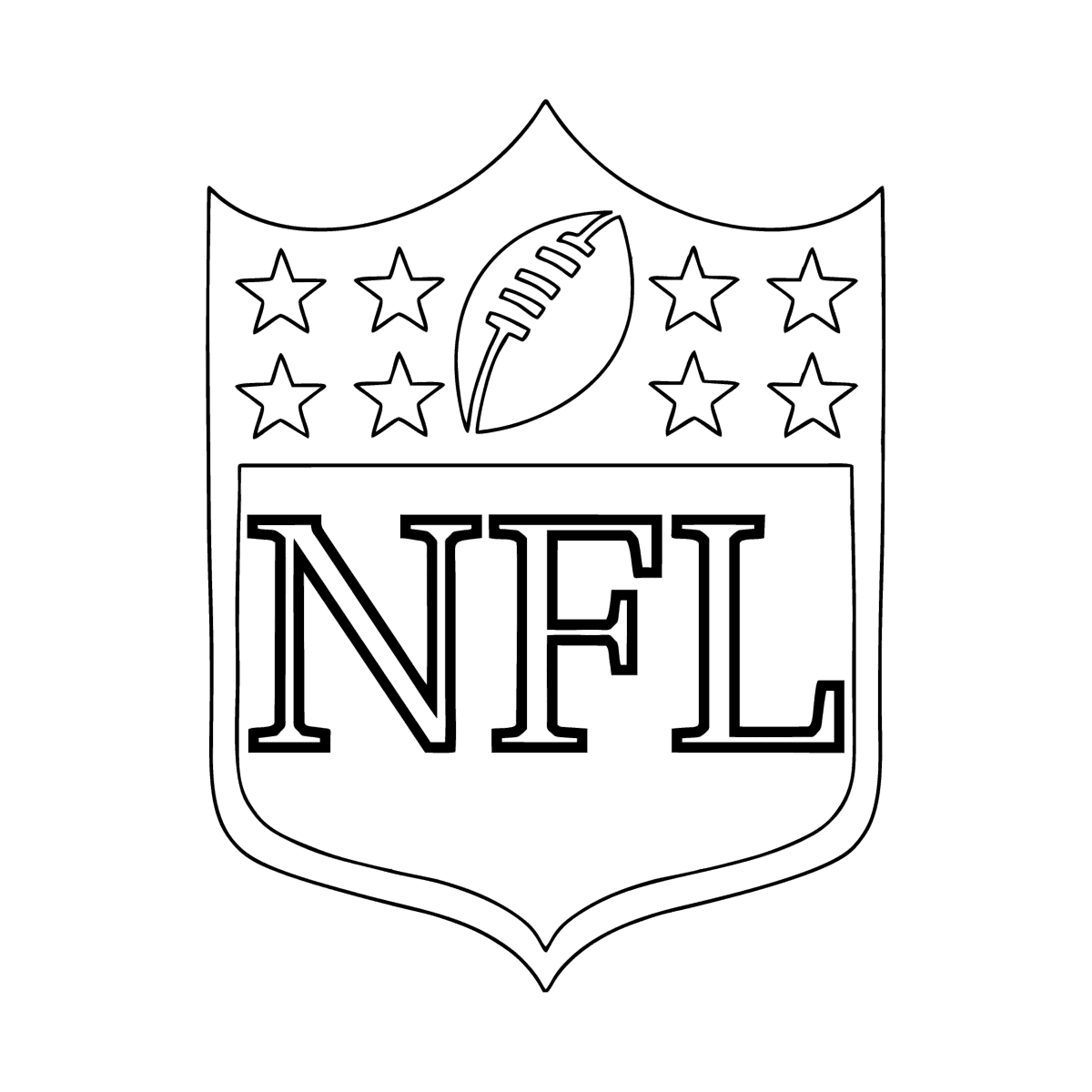 Nfl logo ñoloring page online and print for free