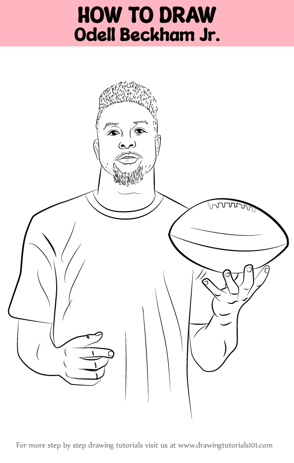 How to draw odell beckham jr footballers step by step