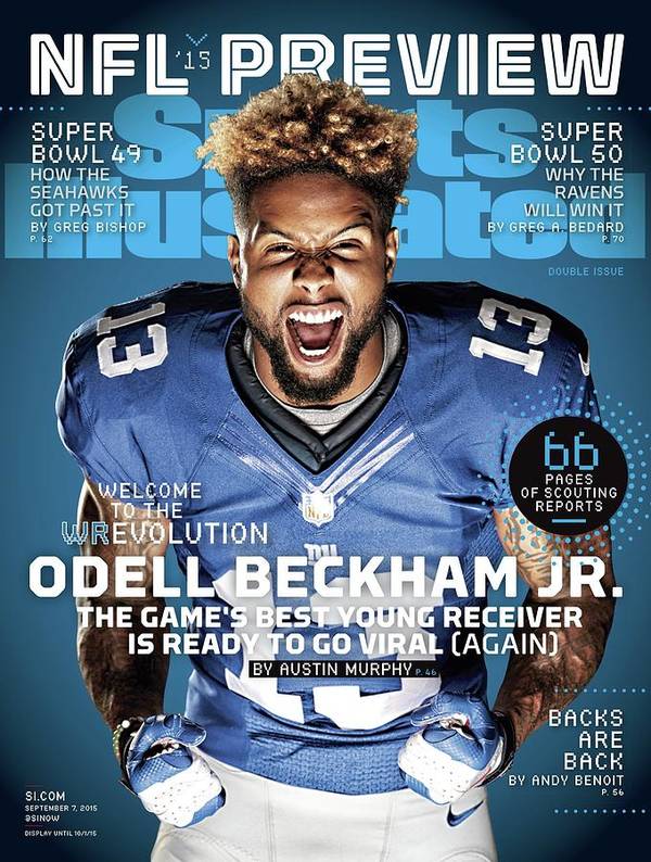 Odell beckham jr wele to the wrevolution nfl sports illustrated cover art print by sports illustrated