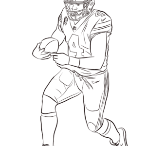 Football player coloring pages printable for free download
