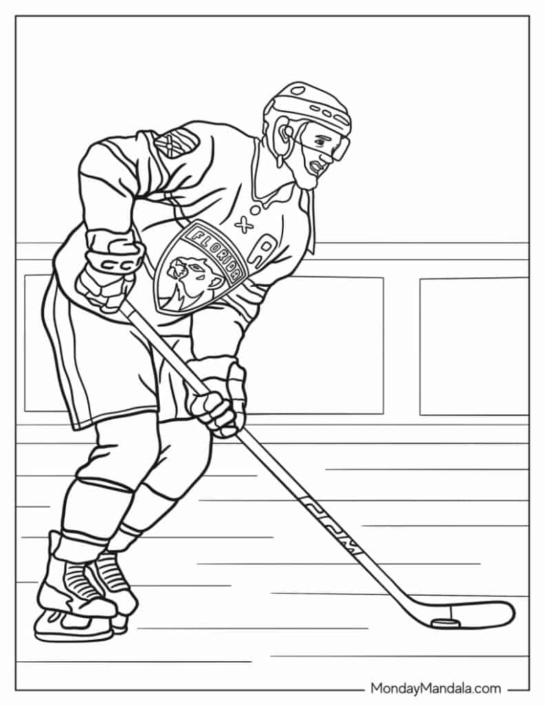 Hockey nhl coloring pages free pdf printables