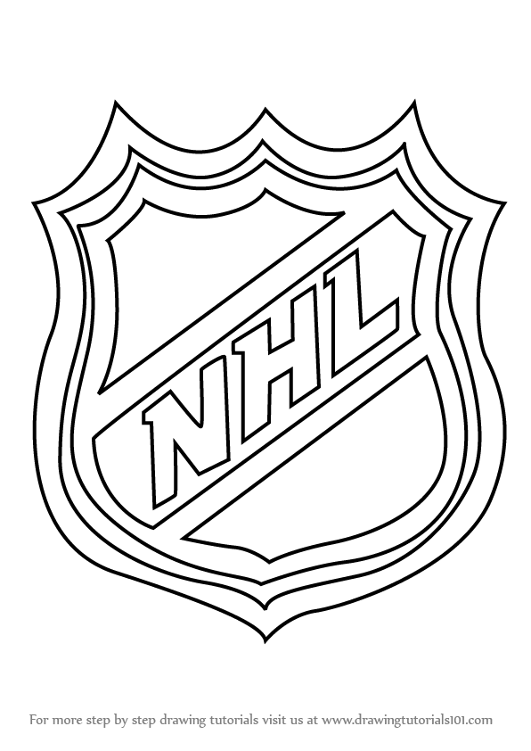 How to draw nhl logo nhl step by step