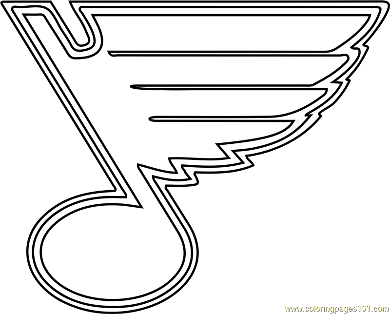 St louis blues logo coloring page for kids
