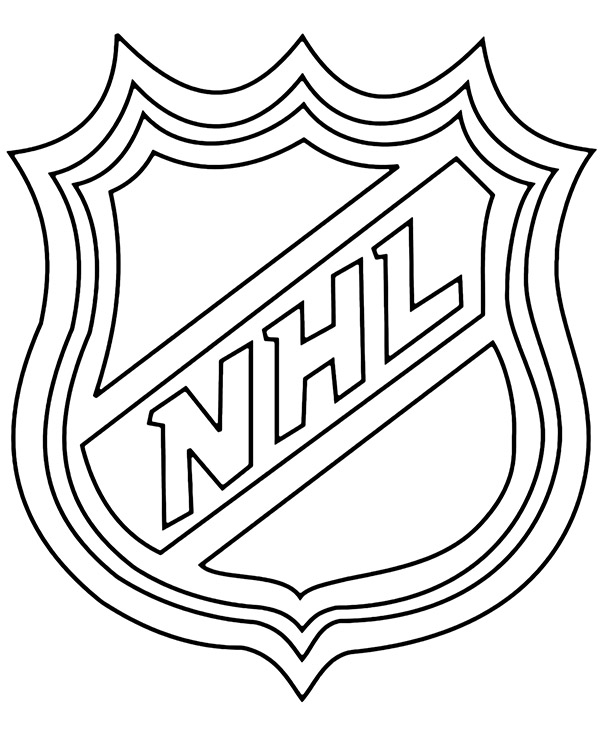 Nhl logo coloring page to print