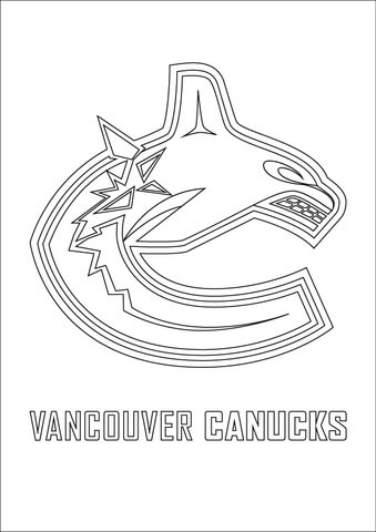 Vancouver canucks logo coloring page free printable coloring pages