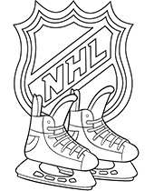 Printable nhl logo coloring page to print