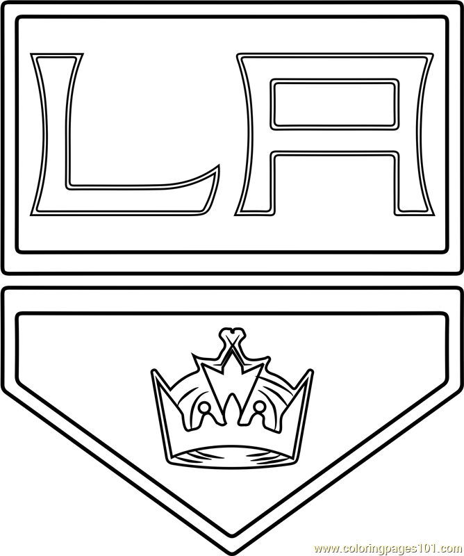 Los angeles kings logo coloring page for kids