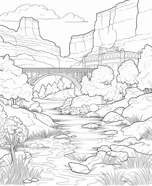 Page mountain coloring images