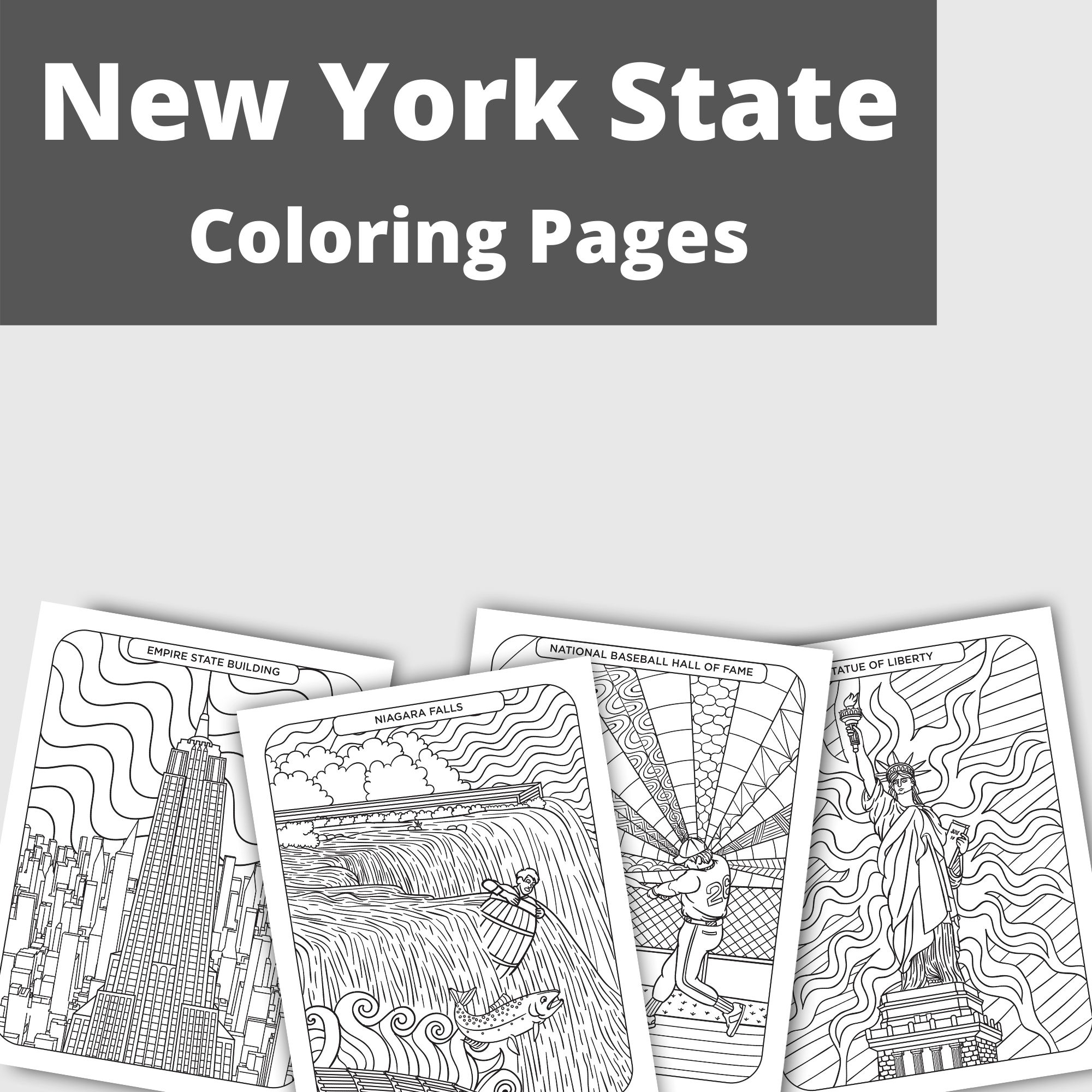 New york state coloring pages â organized family life