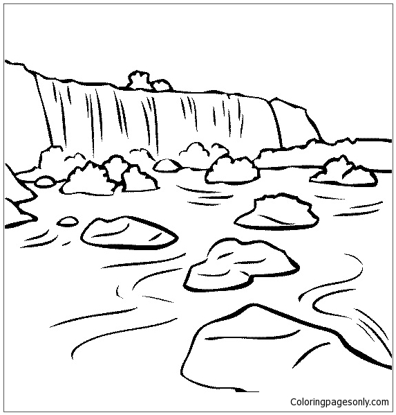 Waterfalls coloring pages