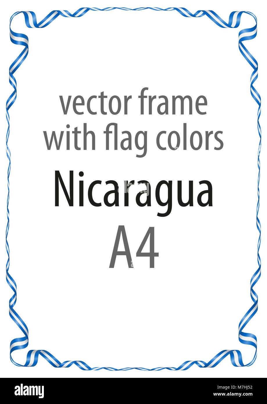 Nicaragua colors stock vector images