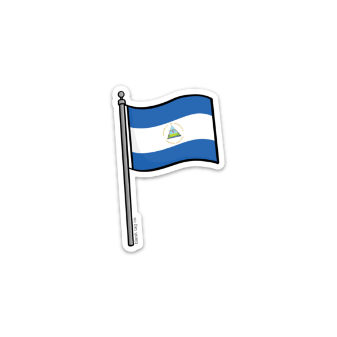The nicaragua flag sticker