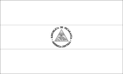 Coloring page for the flag of nicaragua