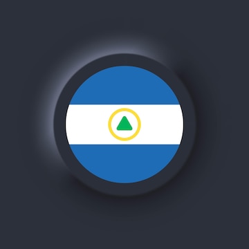 Premium vector flag of nicaragua national nicaragua flag nicaragua symbol vector illustration eps simple icons with flags neumorphic ui ux dark user interface neumorphism