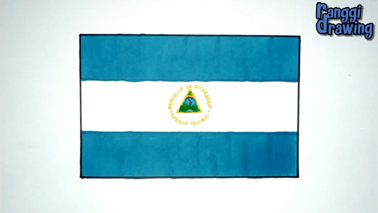 How to draw the flag of nicaragua