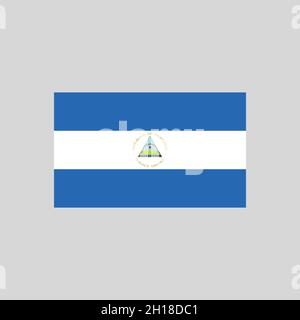 Simple flag nicaragua icon isolated on white background stock vector image art