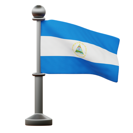 Nicaragua flag flag d icon download in png obj or blend format