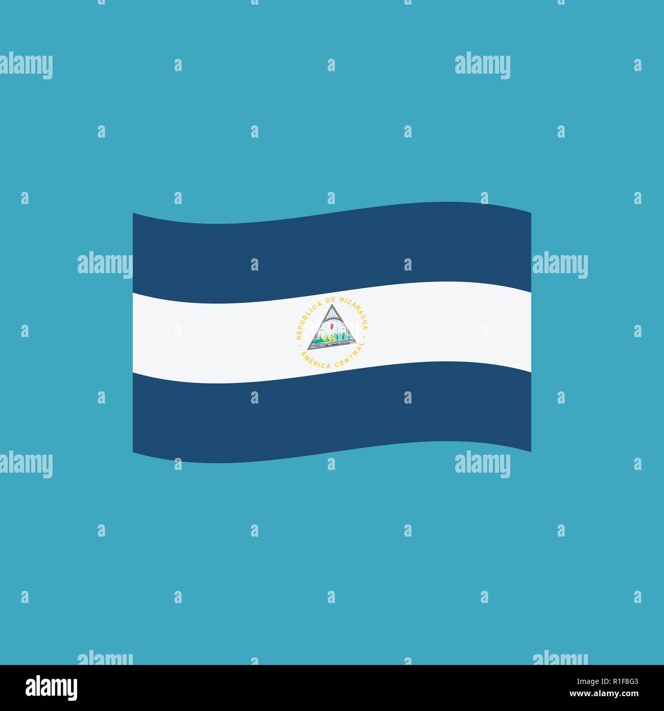 Nicaraguan flag vector vectors stock vector images
