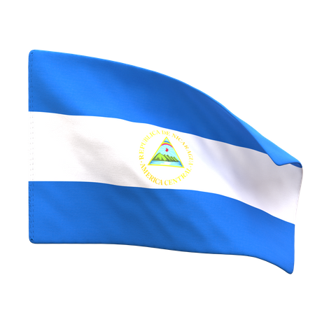 Nicaragua flag flag d icon download in png obj or blend format