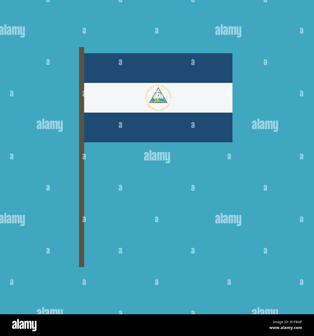 Nicaragua national flag stock vector images