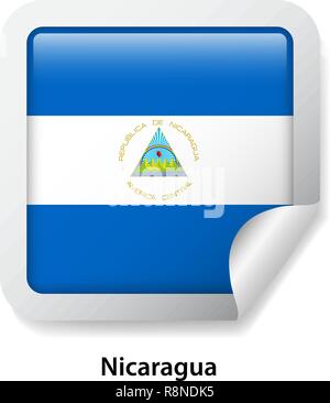 Flag of nicaragua republic of nicaragua template for award design stock vector image art