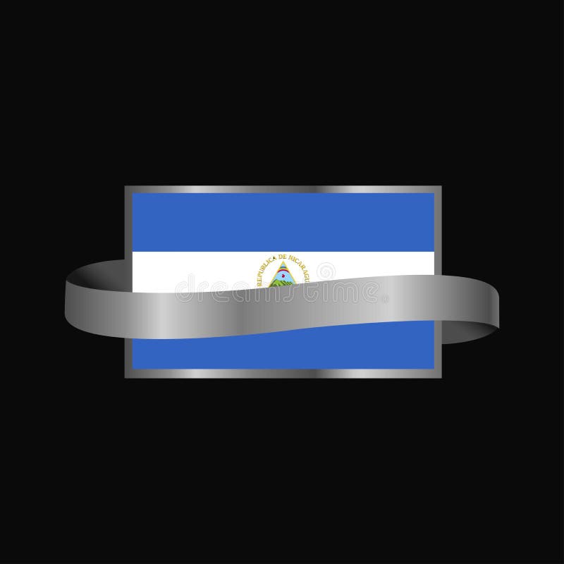 Nicaragua flag ribbon stock illustrations â nicaragua flag ribbon stock illustrations vectors clipart