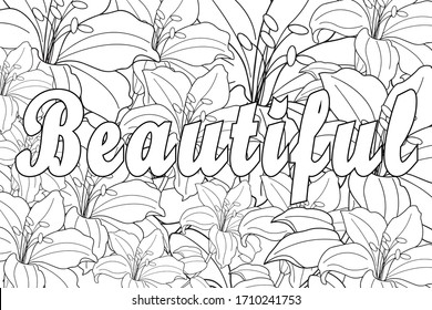 Beautiful coloring pages beautiful flower coloring vector cã sáºµn miá n phã báºn quyán