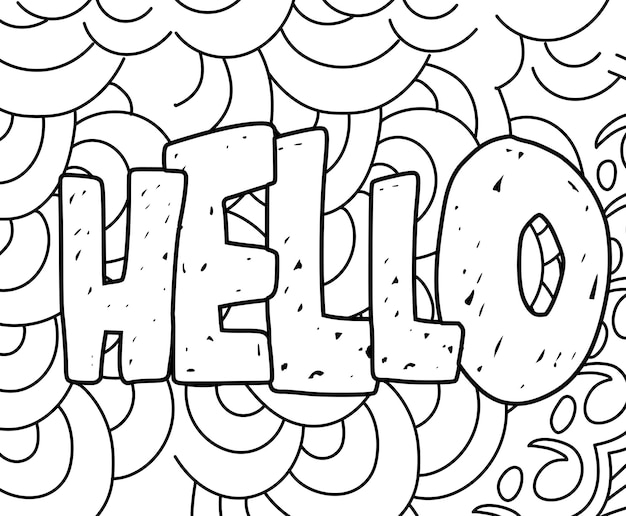 Premium vector motivational word coloring page inspirational word coloring page line art design