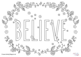 Word art louring pages