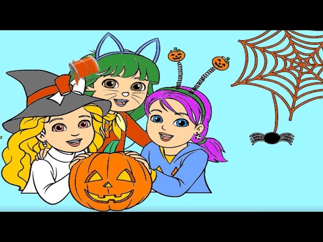 Nick jr halloween coloring book with paw patrol blaze bubble guppies and more