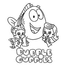 Bubble guppies coloring pages