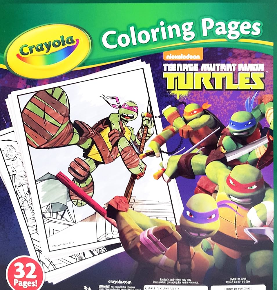 Crayola teenage mutant ninja turtles coloring pages count buy online at best price in k
