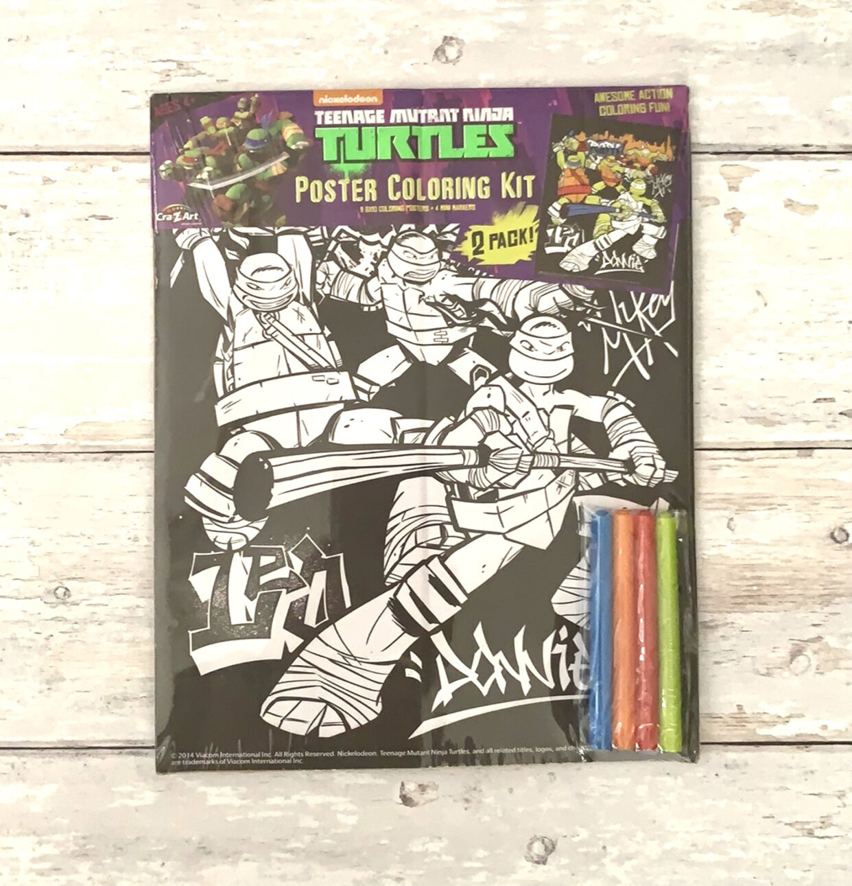 Ninja turtles art kit coloring posters new