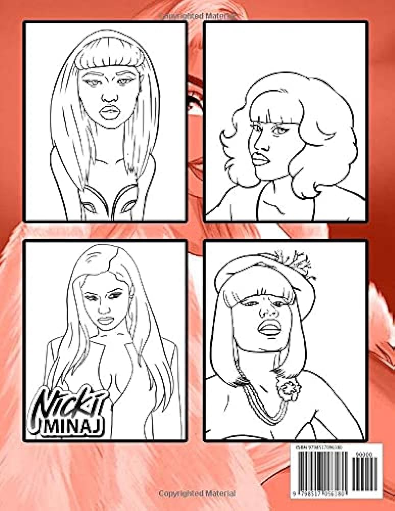 Nicki minaj coloring book coloring pages an amazing coloring book with lots of illusations nicki minaj for relaxation and sess relief springer falko kitap