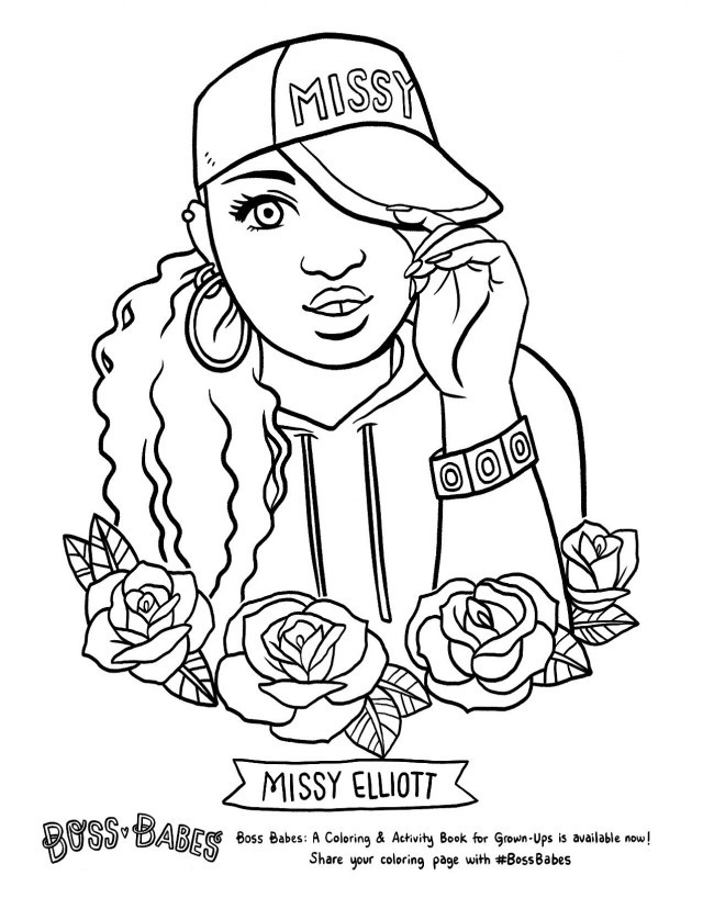 Q u a l r â women in hip hop coloring pages for all ages