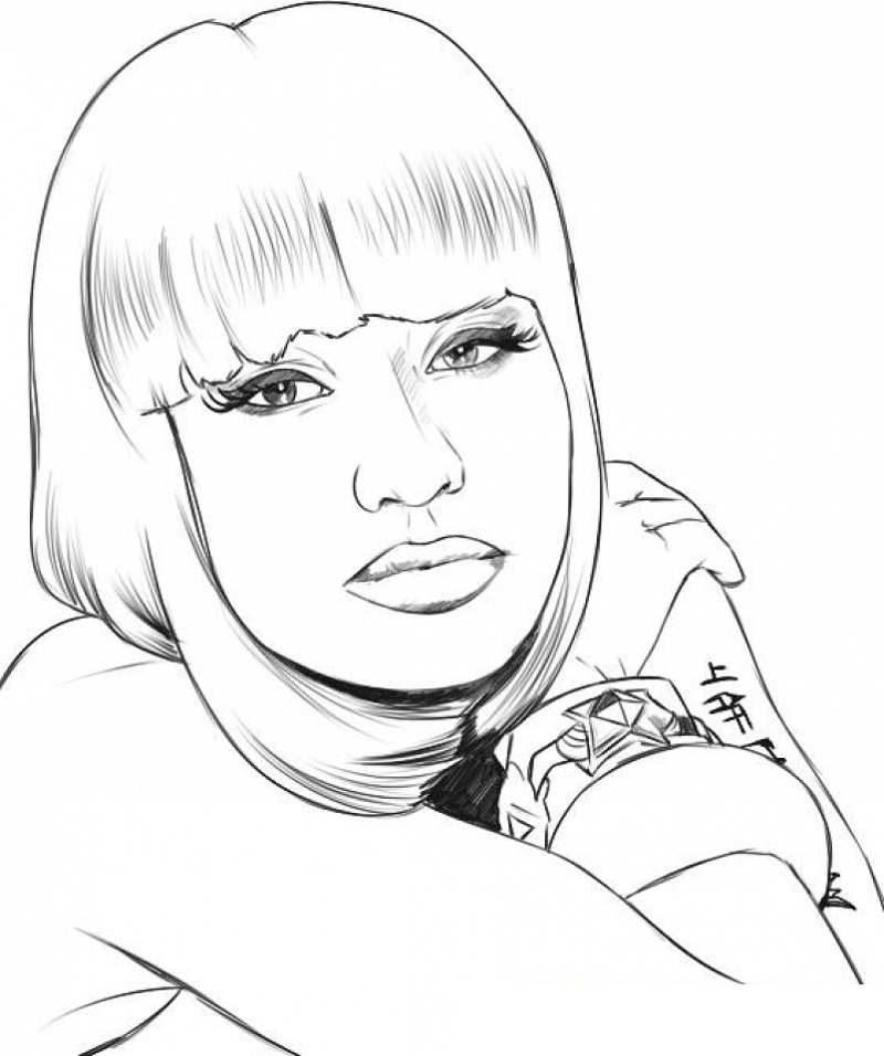 Nicki minaj coloring pages for free educative printable coloring pages celebrity drawings black art pictures