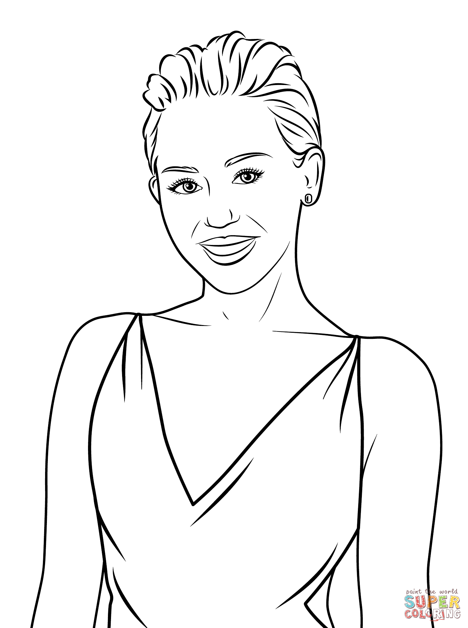Miley cyrus coloring page free printable coloring pages