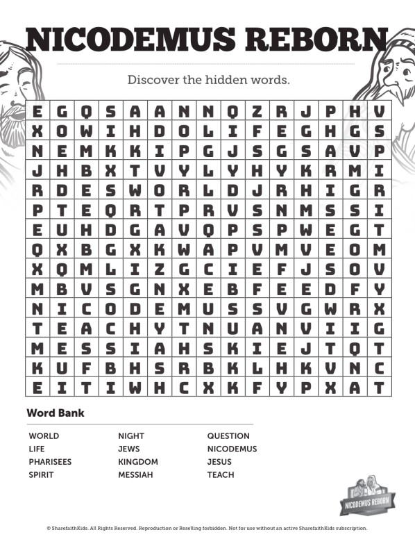 John nicodemus bible word search puzzles clover media