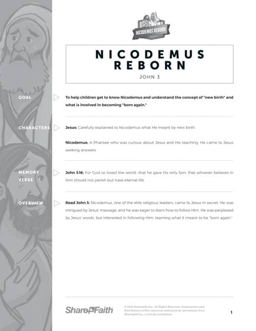 John nicodemus sunday school curriculum â