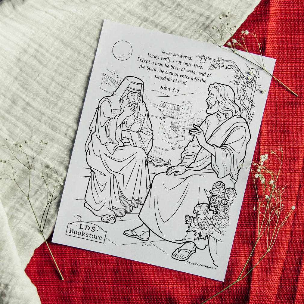 Born of water and the spirit coloring page