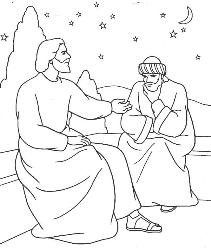 Nicodemus bible coloring sheet bible coloring pages bible coloring bible school crafts
